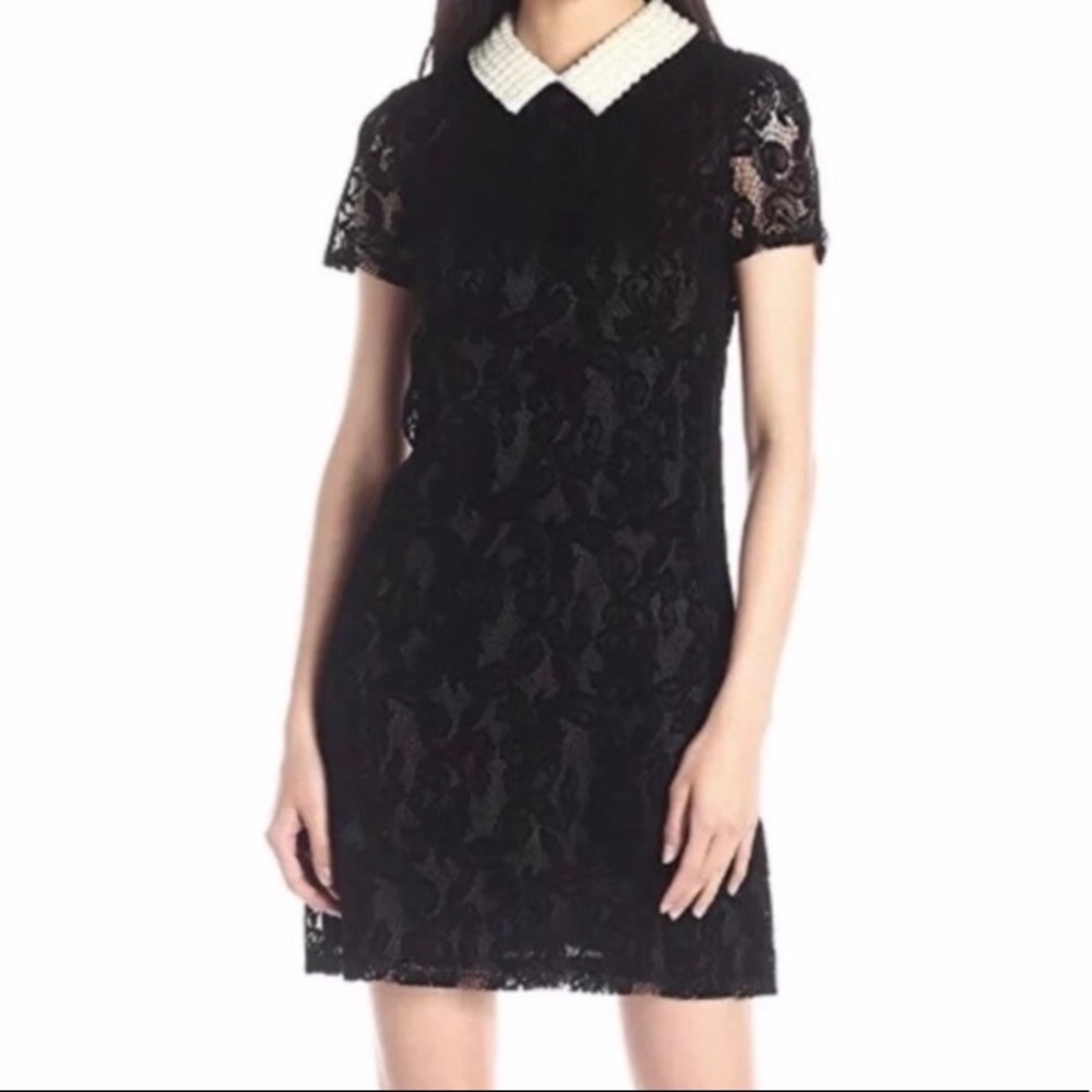 Betsey Johnson velvet lace sheath w/ pretty collar